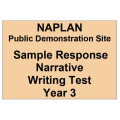 NAPLAN Demo Answers Writing Narrative Year 3